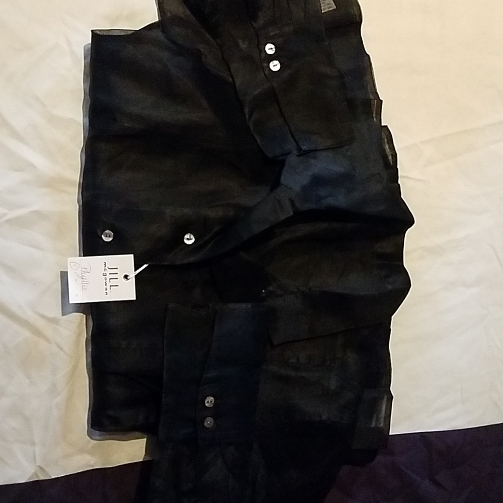 Womens button down sheer shirt